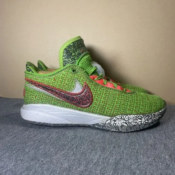 Nike Lebron XX 20 GS Stocking Stuffer Shoes Grinch Youth US 7Y DQ8646-300