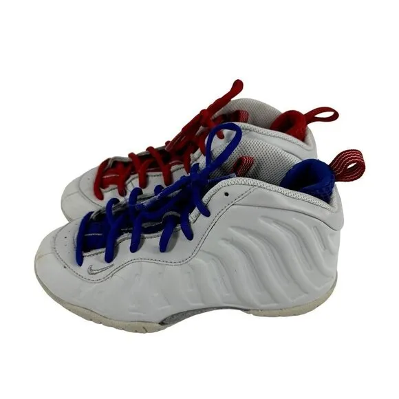 Nike Little Posite One  USA Moon Red White Blue Silver Boys Shoes Size US 2Y