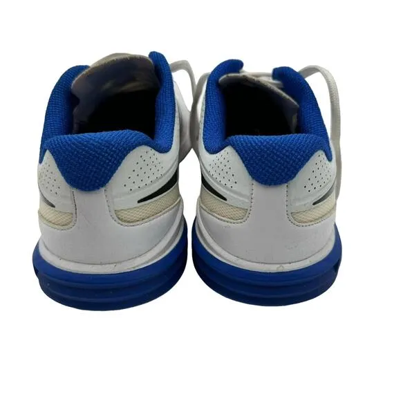Nike Lunar Command Flywire Men 8.5 Golf Shoes Cleats Soft Spike White Blue Laces