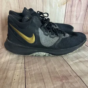 Nike Mens Air Precision 2 AA7069-090 Black Gold White Sneakers Shoes Size 13