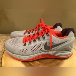 Nike Mens Lunarglide Plus 4 524977-013 Gray Running Shoes Sneakers Size 10