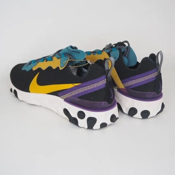 Nike React Element 55 PRM Black Teal Sneakers Women Running Size 7.5