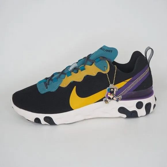 Nike React Element 55 PRM Black Teal Sneakers Women Running Size 7.5