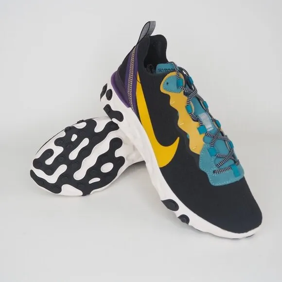Nike React Element 55 PRM Black Teal Sneakers Women Running Size 7.5