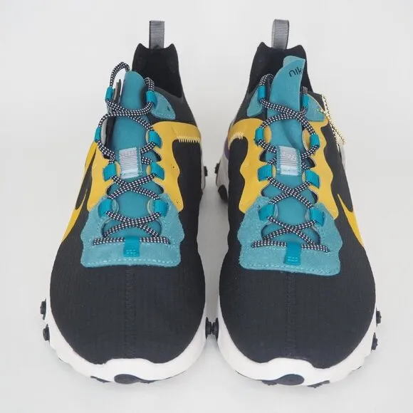 Nike React Element 55 PRM Black Teal Sneakers Women Running Size 7.5