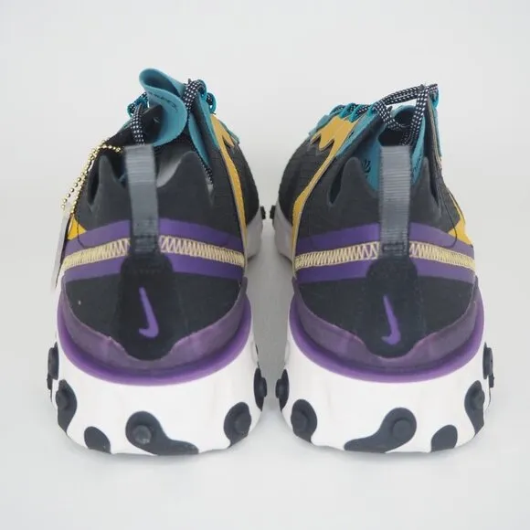 Nike React Element 55 PRM Black Teal Sneakers Women Running Size 7.5