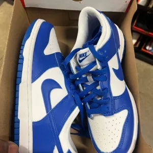 Nike Royal Blue and White Athletic Shoes Nike Dunk Low fits lady size 8 new