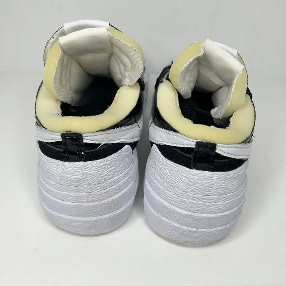 Nike Sacai X Blazer Low 'Black Patent’ Size 6.5 Authentic 100%