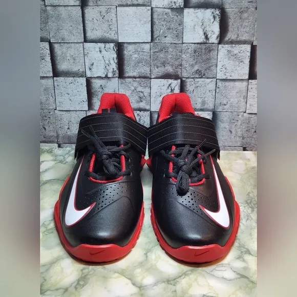 Nike Savaleos V02 Black Red White Weightlifting Shoes Size 10