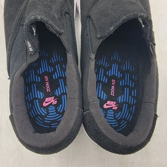 Nike SB Zoom Verona Kids 4 Black Slip On Loafer Sneakers Shoes Casual CZ2373-001