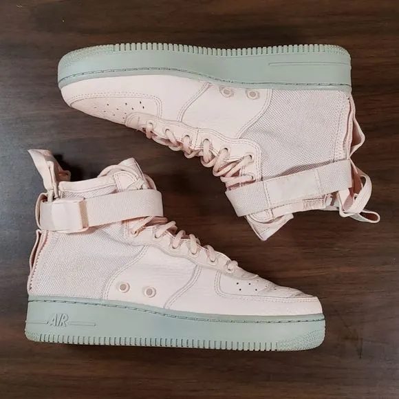 Nike SF Special Forces Air Force 1 Mid Womens Sneakers Shoes 8½ Orange Quartz‎