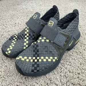 Nike Shoes Air Max Sphere Vintage Women's 6.5 Woven Huarache Grey Yellow Sneaker