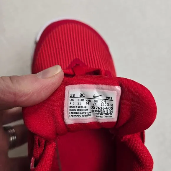 Nike Star Runner 4 NN Size 8C Sneakers Slip On University Red White RunningShoe