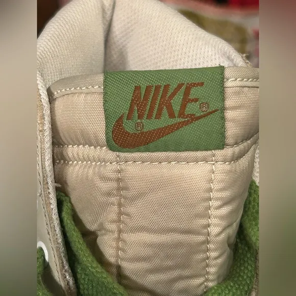 Nike Tan/Green j crew Blazer Bamboo Weave High Top Shoes, unisex Size 11.5