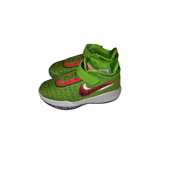 Nike TD Lebron XX shoe Green Apple silver Stocking Stuffer 11c (DQ8649-300)