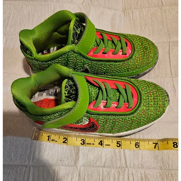 Nike TD Lebron XX shoe Green Apple silver Stocking Stuffer 11c (DQ8649-300)