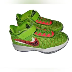 Nike TD Lebron XX shoe Green Apple silver Stocking Stuffer 11c (DQ8649-300)