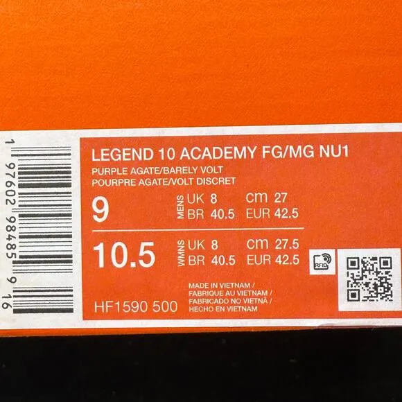 Nike Tiempo Legend 10 Academy MG United Pack 2025 - HF1590-500 Size 9 Men’s