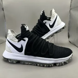 Nike Zoom KD 10 Kevin Durant Oreo Flyknit Basketball Sneaker 897815-008 Mens 9.5