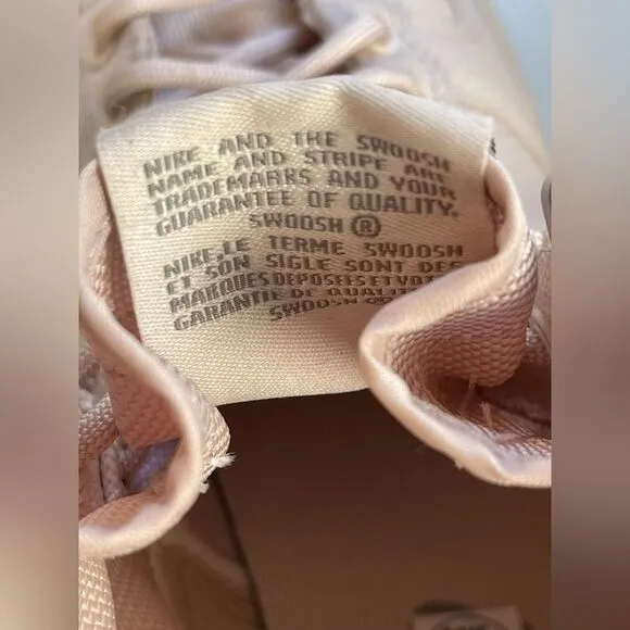 Nike Air Force AF1 pale pink hightop military sneaker shoes size 4.5Y