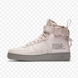 Nike Air Force AF1 pale pink hightop military sneaker shoes size 4.5Y