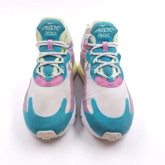 Nike Air Max 270 Womens 7.5 React Pastel Barely Volt Athletic Shoes CW7015 100