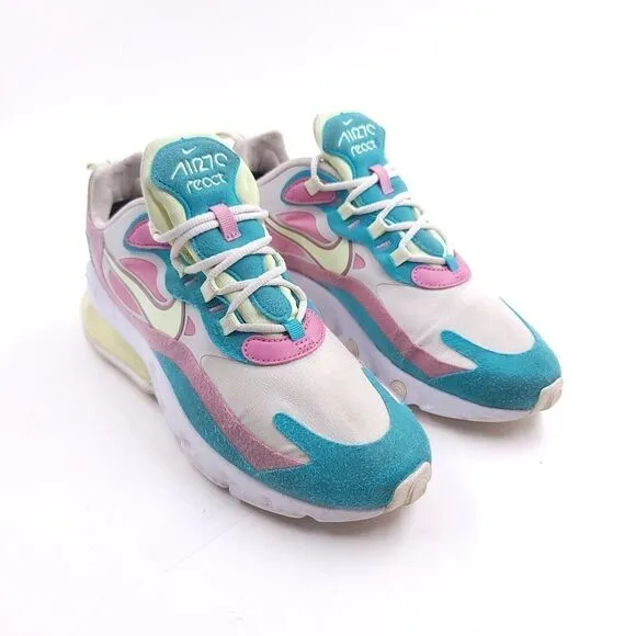 Nike Air Max 270 Womens 7.5 React Pastel Barely Volt Athletic Shoes CW7015 100