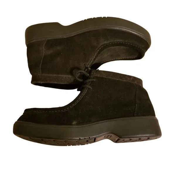 No Boundaries 9.5 Black Suede Leather Ankle Chukka Boots Shoes DUNDEE