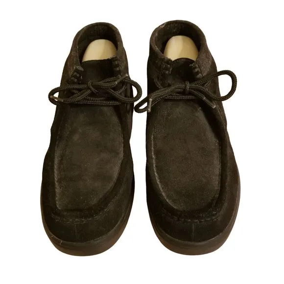 No Boundaries 9.5 Black Suede Leather Ankle Chukka Boots Shoes DUNDEE