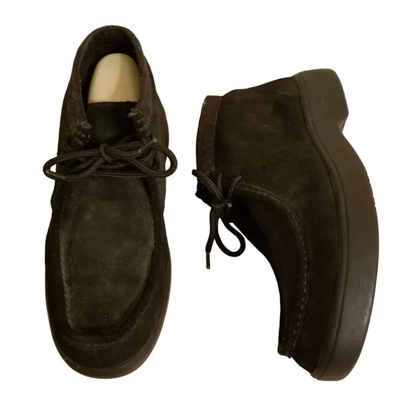 No Boundaries 9.5 Black Suede Leather Ankle Chukka Boots Shoes DUNDEE