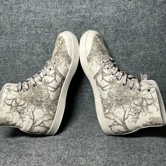 Nobull Sneakers Unisex M9/W11 Ivory Desert Thorn Leather High-Top Trainer Shoes