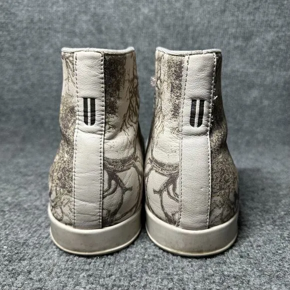 Nobull Sneakers Unisex M9/W11 Ivory Desert Thorn Leather High-Top Trainer Shoes