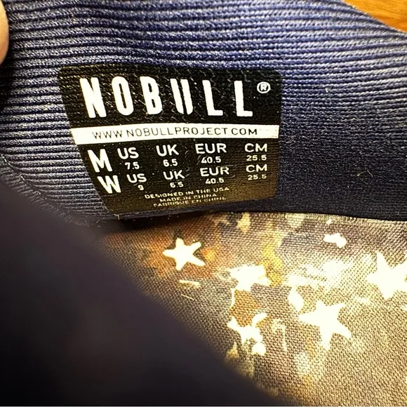 NOBULL Vintage American Flag Shoes (men 7.5 women 9) Trainers Blue Red S2