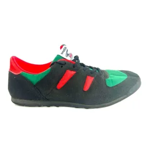 Norman Walsh Vintage Men Size US 14 UK 13 Black Red Green Nylon Sneaker England