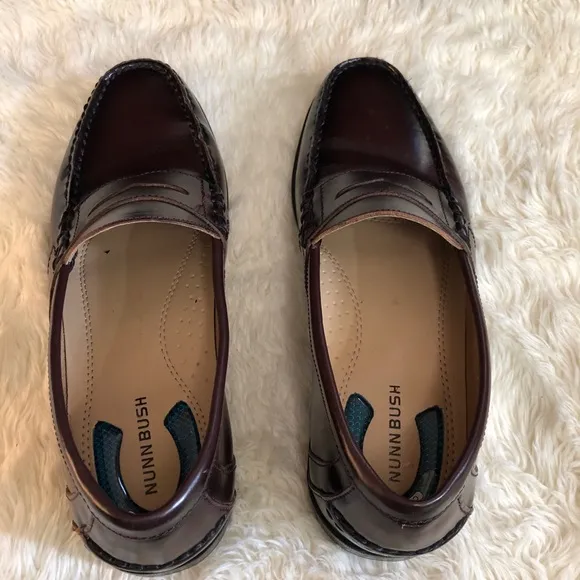 Nunn Bush Men’s Brown Leather Penny Loafer Slip On Size 9.5