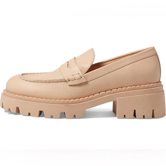 NWOB Free People Lyra Lug Sole Loafers Cantalope