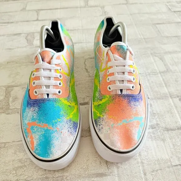 NWOB Vans Mens Authentic Retro Mart Low Top Canvas Multicolor Sneaker Sz 11