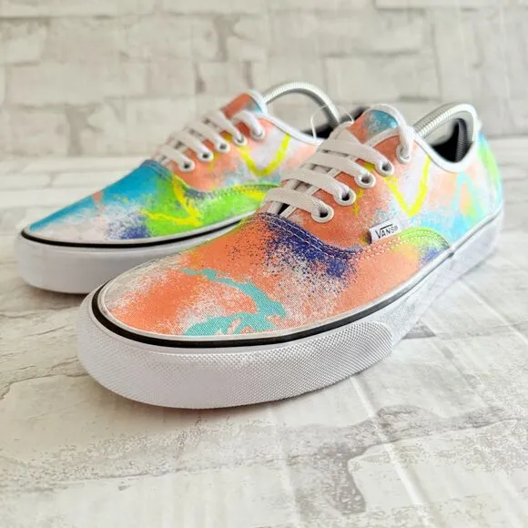 NWOB Vans Mens Authentic Retro Mart Low Top Canvas Multicolor Sneaker Sz 11