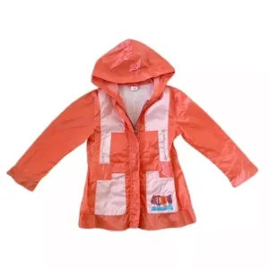 NWOT Adorable Vintage Girls Cakewalk Hooded RainCoat Jacket Size US 8 EUR 128