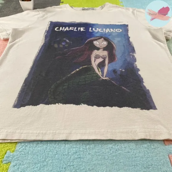 NWOT Charlie Luciano, White, ‘Little Mermaid’ T-Shirt