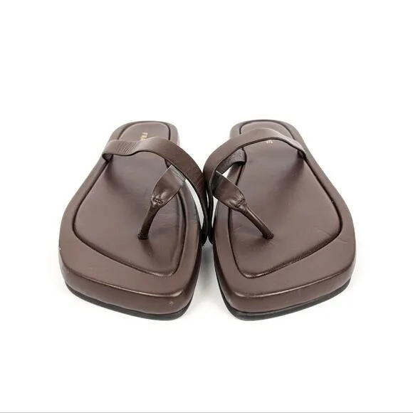 NWOT FRAME Womens Shoes Le Montauk Brown Thong Sandals Size 6.5