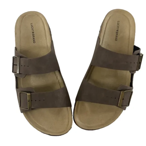 NWOT Lucky Brand blanc footbed sandals men’s size 11 adjustable straps