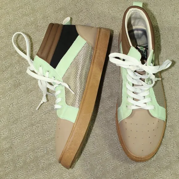 NWOT Star Wars Grogu Men's Sz 10 Green and Tan Mandalorian High Top Sneakers