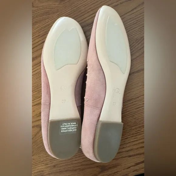 NWT AGL Pink Suede Women's Loafers size 39