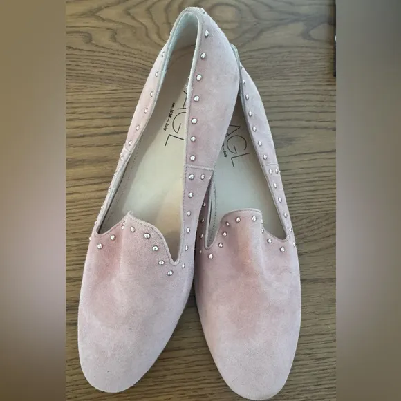 NWT AGL Pink Suede Women's Loafers size 39