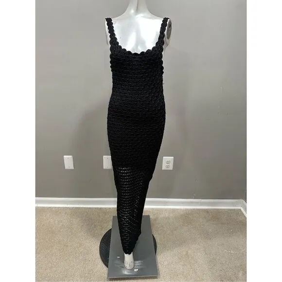 NWT Alice   Olivia Bray Luster Crochet Sleeveless Lined Maxi Dress Small $695