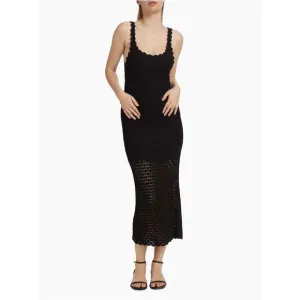 NWT Alice   Olivia Bray Luster Crochet Sleeveless Lined Maxi Dress Small $695