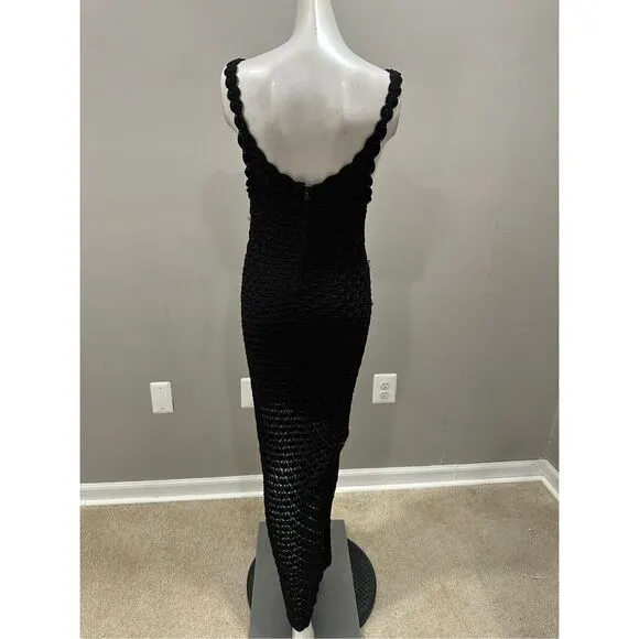 NWT Alice   Olivia Bray Luster Crochet Sleeveless Lined Maxi Dress Small $695