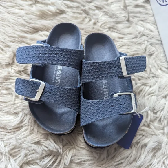 NWT Birkenstock Arizona Kids Hexagon Tech Blue
