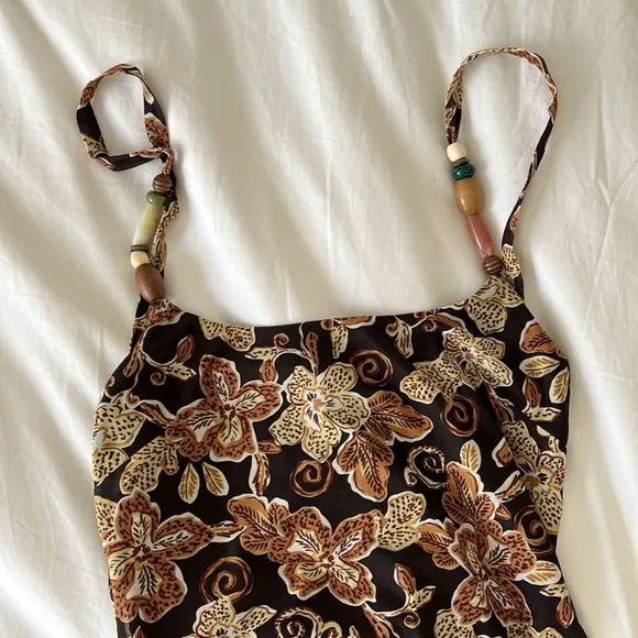 NWT Hansen and Gretel Connie beaded strap tank designer mini dress floral print
